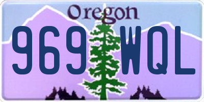 OR license plate 969WQL