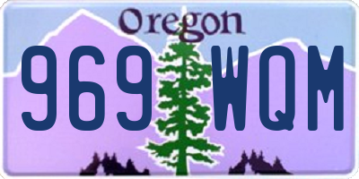 OR license plate 969WQM