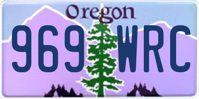 OR license plate 969WRC
