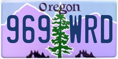 OR license plate 969WRD