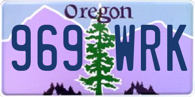 OR license plate 969WRK