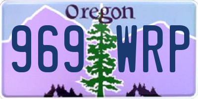 OR license plate 969WRP