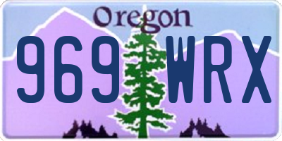 OR license plate 969WRX
