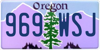 OR license plate 969WSJ