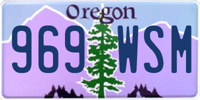 OR license plate 969WSM
