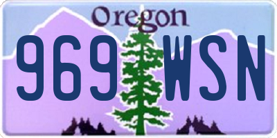 OR license plate 969WSN