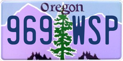 OR license plate 969WSP