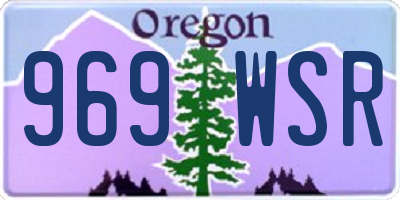 OR license plate 969WSR