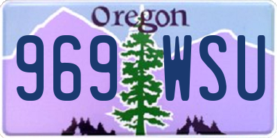 OR license plate 969WSU