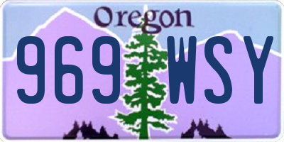 OR license plate 969WSY