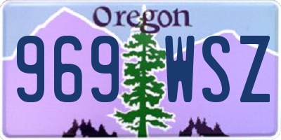 OR license plate 969WSZ