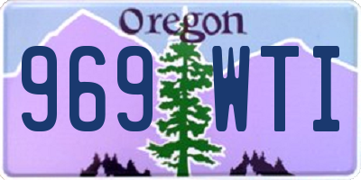 OR license plate 969WTI