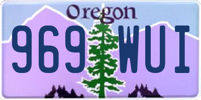 OR license plate 969WUI