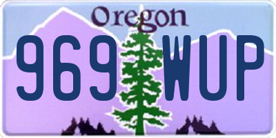 OR license plate 969WUP