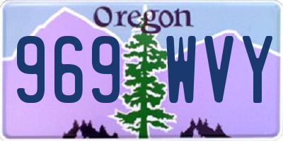 OR license plate 969WVY