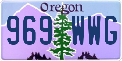 OR license plate 969WWG