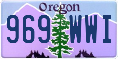 OR license plate 969WWI