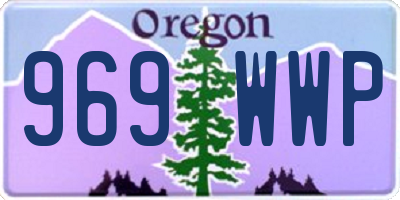 OR license plate 969WWP