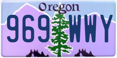 OR license plate 969WWY