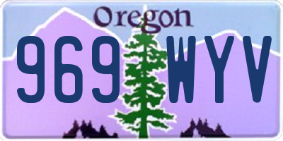 OR license plate 969WYV