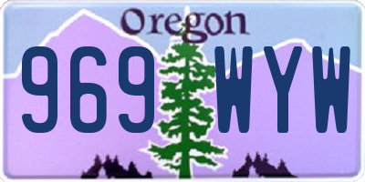 OR license plate 969WYW