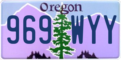 OR license plate 969WYY
