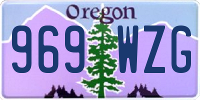OR license plate 969WZG