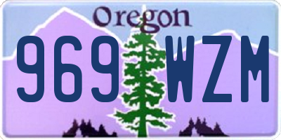 OR license plate 969WZM