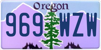 OR license plate 969WZW
