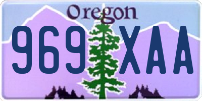 OR license plate 969XAA