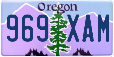 OR license plate 969XAM