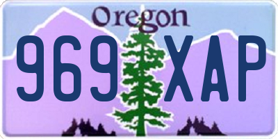 OR license plate 969XAP