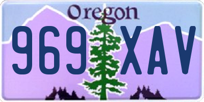 OR license plate 969XAV