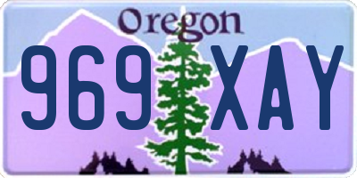 OR license plate 969XAY