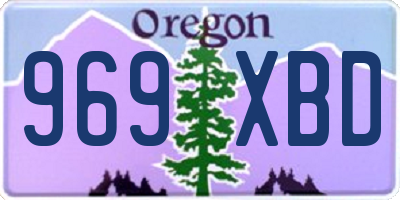 OR license plate 969XBD
