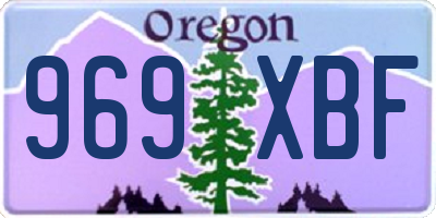 OR license plate 969XBF