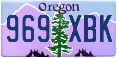 OR license plate 969XBK