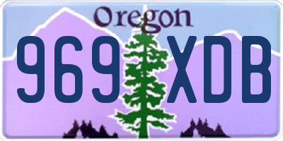 OR license plate 969XDB