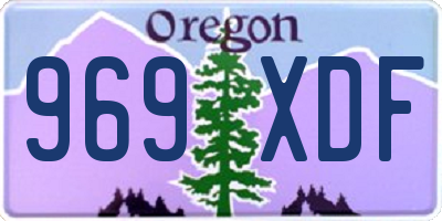 OR license plate 969XDF