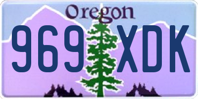 OR license plate 969XDK