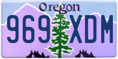 OR license plate 969XDM