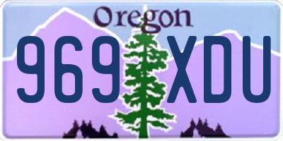OR license plate 969XDU