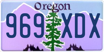 OR license plate 969XDX