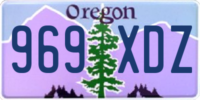 OR license plate 969XDZ