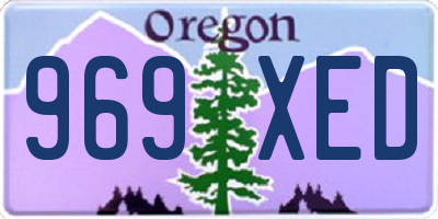 OR license plate 969XED