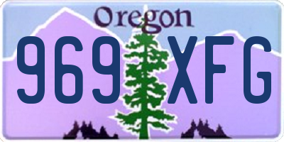 OR license plate 969XFG