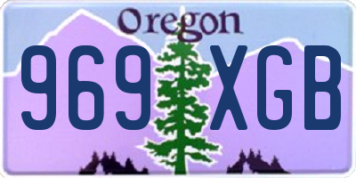 OR license plate 969XGB