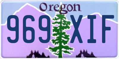 OR license plate 969XIF