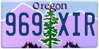 OR license plate 969XIR