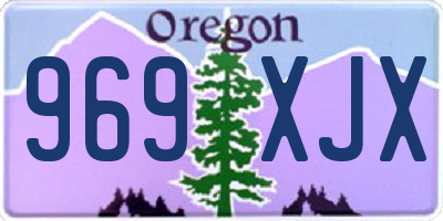 OR license plate 969XJX